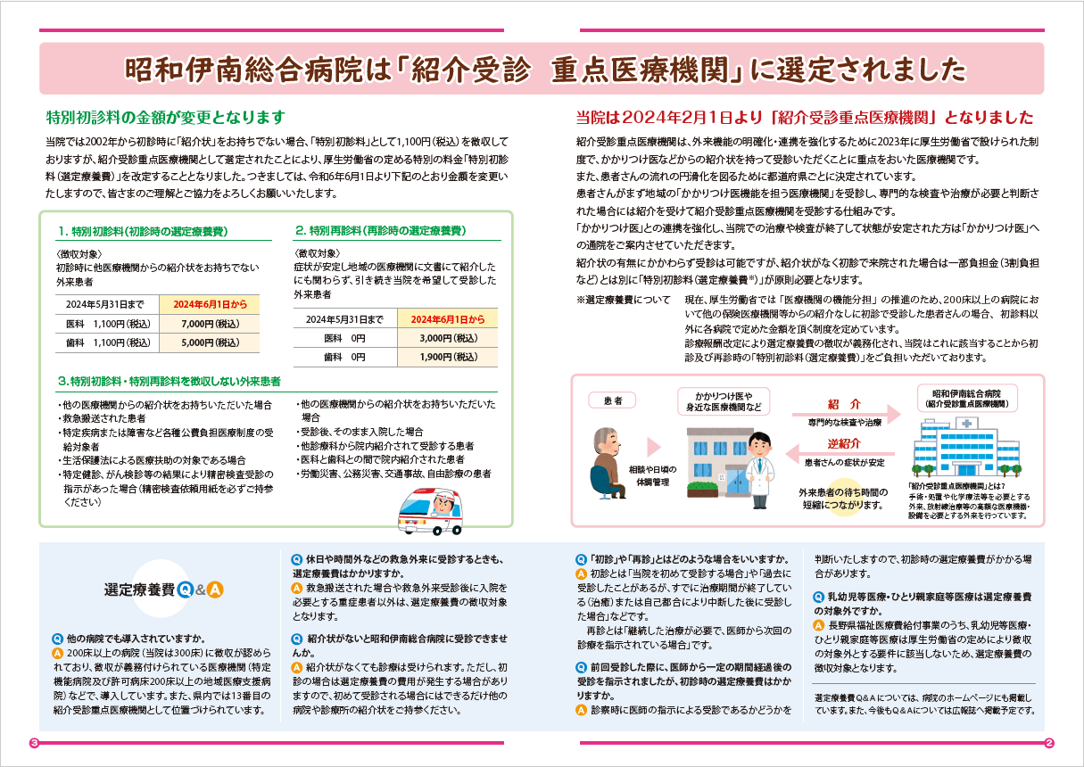 昭和伊南病院は紹介受診重点医療機関に選定されました